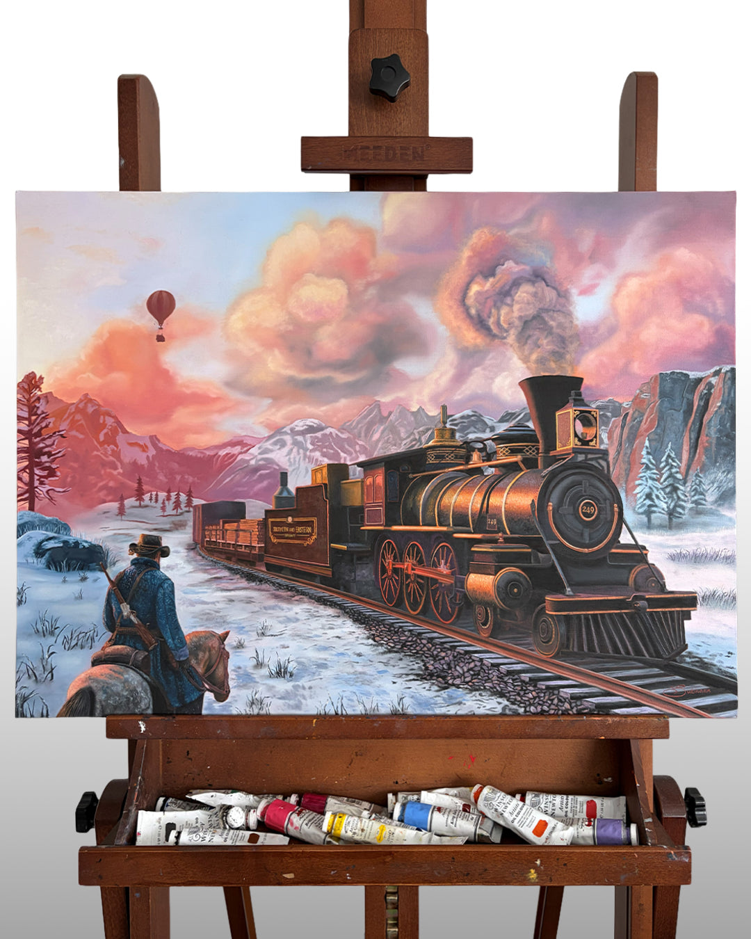 The Train Robbery | Giclée Fine Art Print | Oil Painting | Pre-Order
