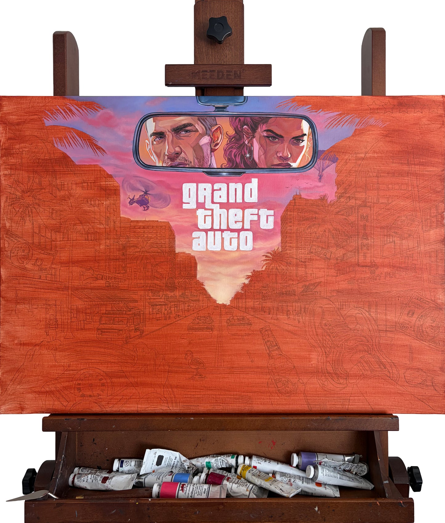 GTA VI | Giclée Fine Art Print | Oil Painting